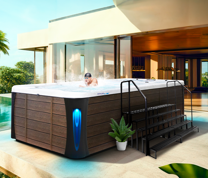 Calspas hot tub being used in a family setting - Elizabeth
